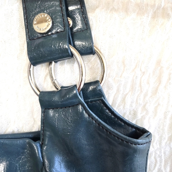 Nine WEST Women's HandBag Green  Size L Tote Chic Casual ‎ Y2K W16" x H11" x D5" - Picture 11 of 16